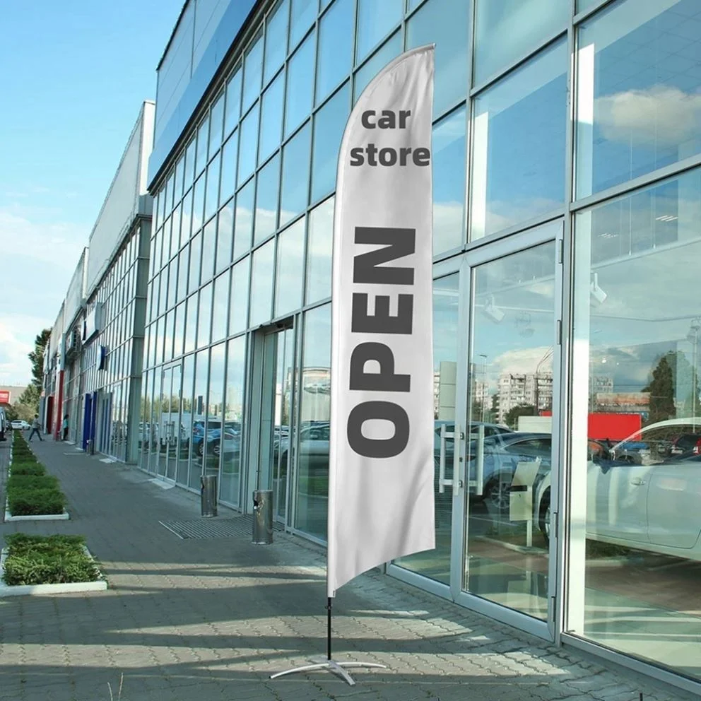 Promotion Flying Rectangle Shape Beach Flag Vierge Chair Printing Heavy Duty Teardrop Banner Personalized Blank Feather Flag