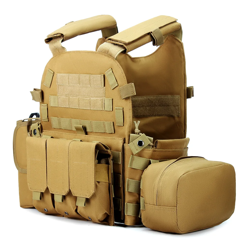 Wholesale JSH 900D Oxford Tactical Life Vest Big Capacity Computer Interlayer Airsoft Quick Release Tactical Vest Softback Vest