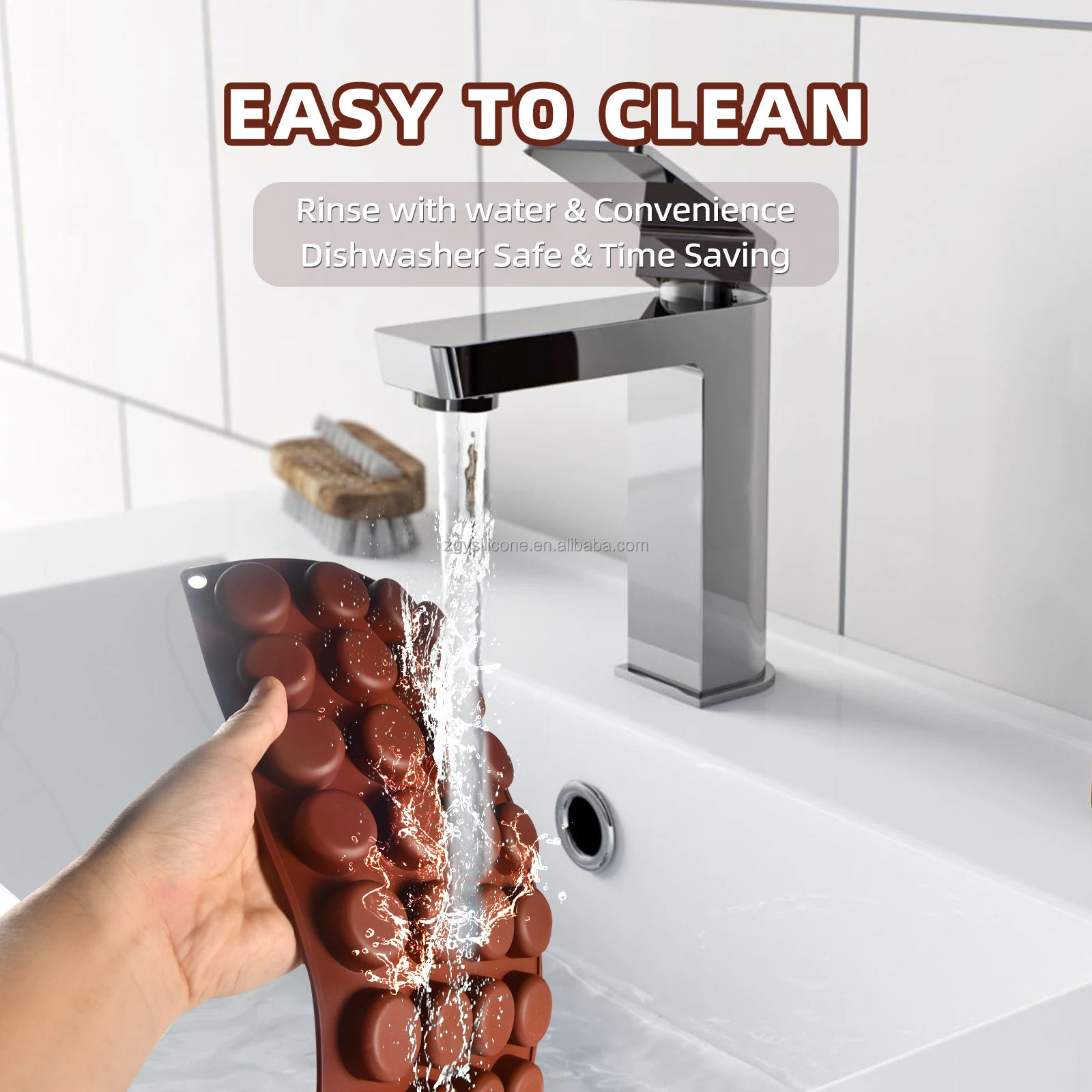 2024 New MINI 28 Cavity Simple Round Baking Easy Release Cake Candy Jelly Chocolate Mold Silicone Customized