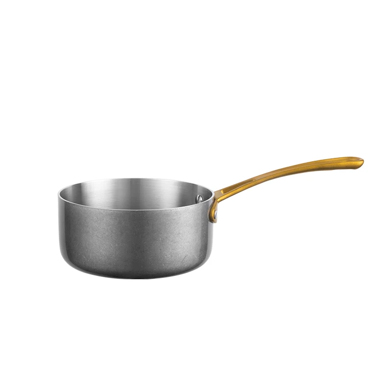 Factory Price 6inch 3ply Stainless Sauce Pans Induction Mini Milk Pan Kitchen Saucepans
