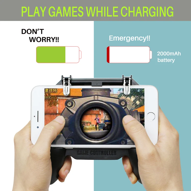 Mobile Gamepad With Cooling Fan Trigger Joystick Game Controller Mobile Phone Controller Gamepad for Pubg