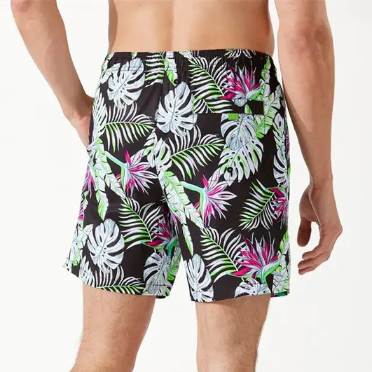 Summer Elastic Waist Customize Plus Size Board Shorts Print Color Swim Trunks Sublimation Printed Men Swim Trunks