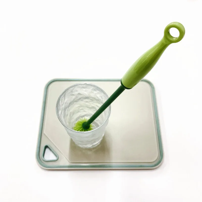 Custom 11inch Cleaning Tools Long Handle Glass Feeding Bottle Cleaner Plastic Cleaning Brush for Water Bottle