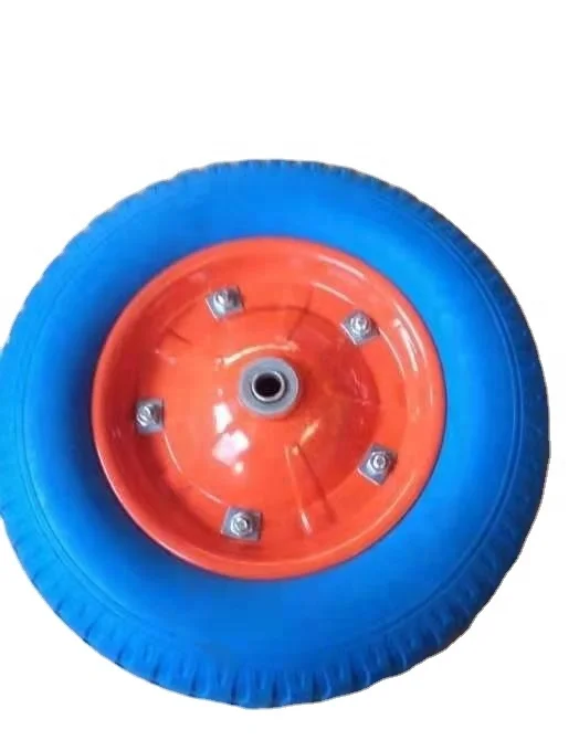 Solid PU Foam Wheel,Wheelbarrow tire 3.00-8 13x3 rubber wheel