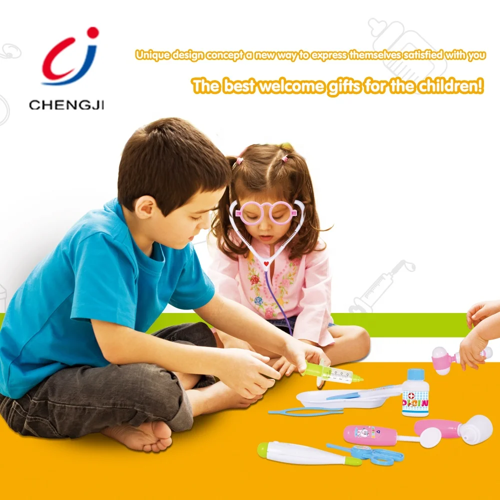 Educational plastic doctor play set kids medical kit toy play set