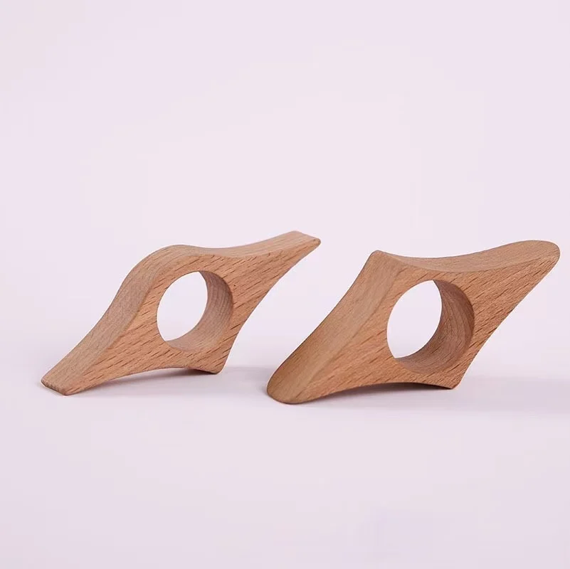 Solid wood reading and page pressing ring, one handed book holder, wooden handicrafts, wooden bookshelf