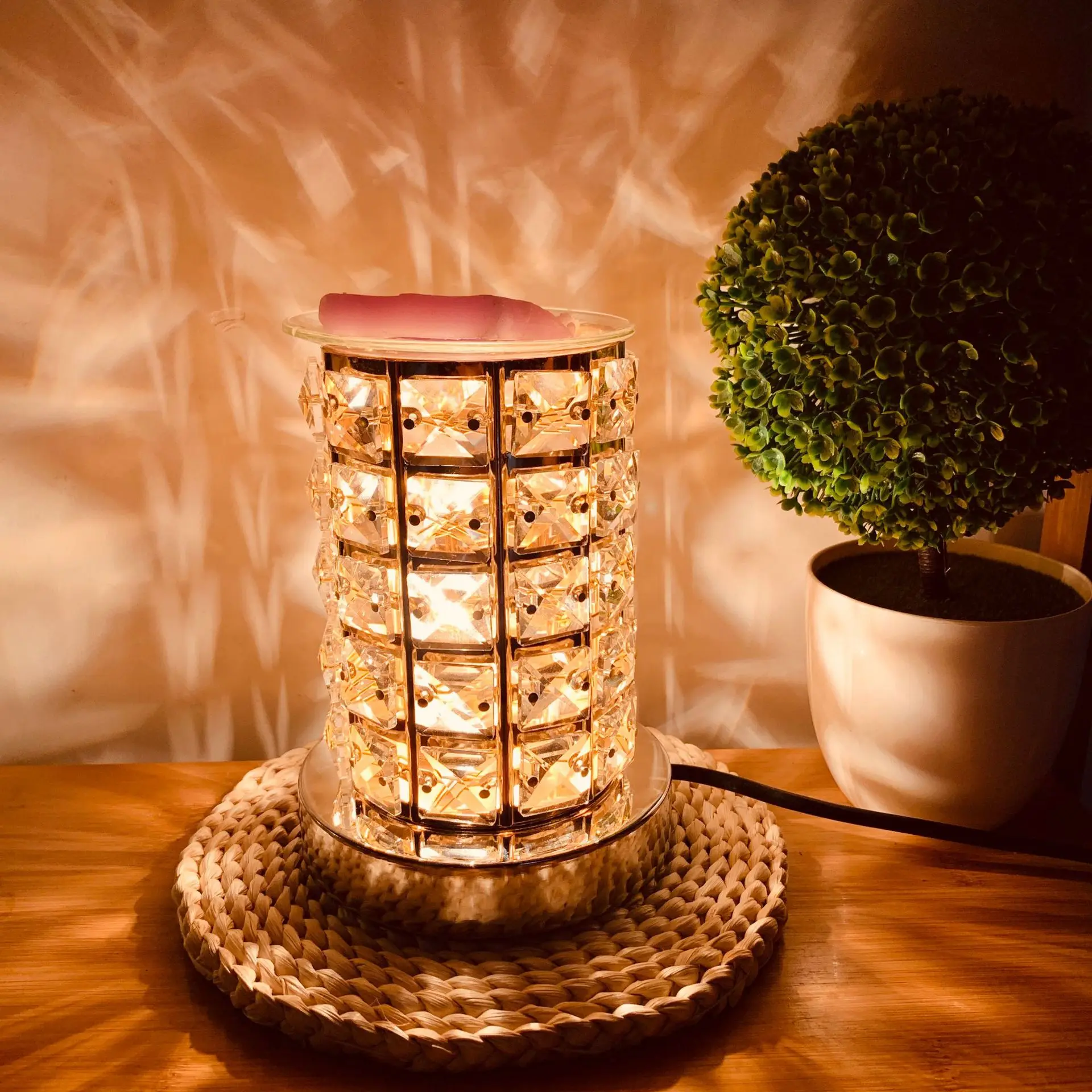 
Burner Oil Electric Scent Warmers Tealight With Fragrance Garden Aromatherapy Holder Crystal Warmer Or Scent Wax Candle Warmer 