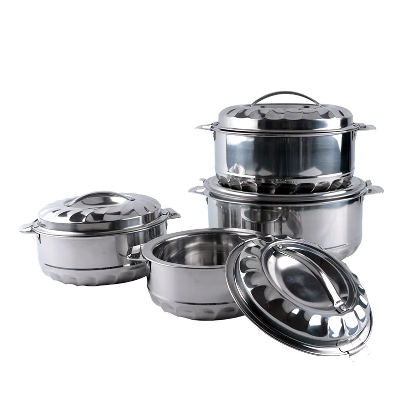 Heat Preservation Fresh Food Box Large Capacity 4 Pcs 1L 2L 3L 5L Hot Pot Casserole Food Container Warmer Set