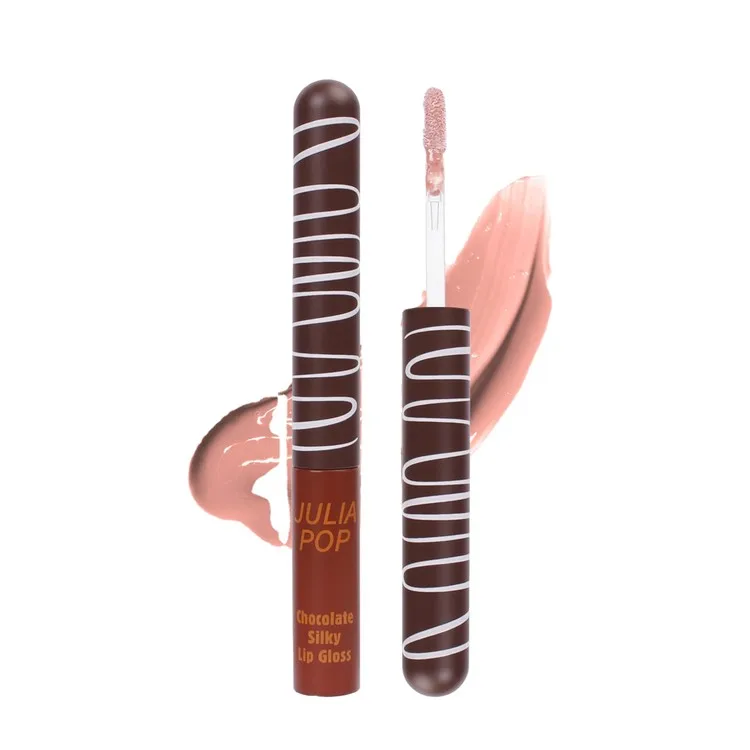 11Colors Chocolate Silky Glaze Waterproof Matte Liquid Lipstick Long-lasting Lipgloss Lip Plumping Essential Oils