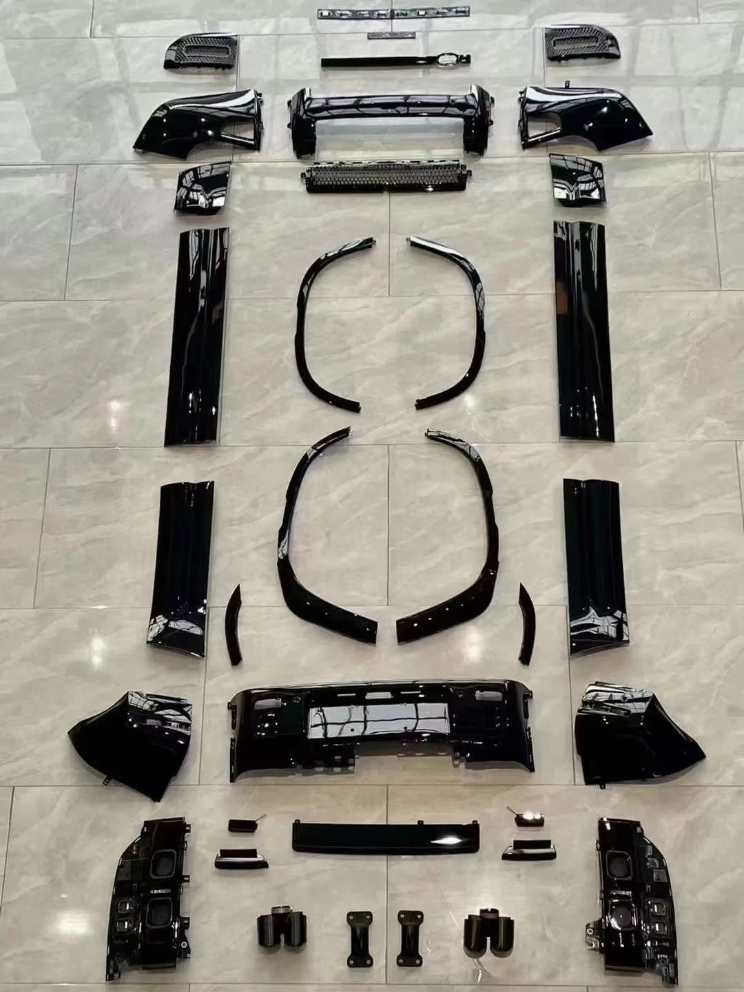 Haobang Upgrade black 007 bodykit body kit  auto accessories front bumper rear bumper   for land rover defender 90 110