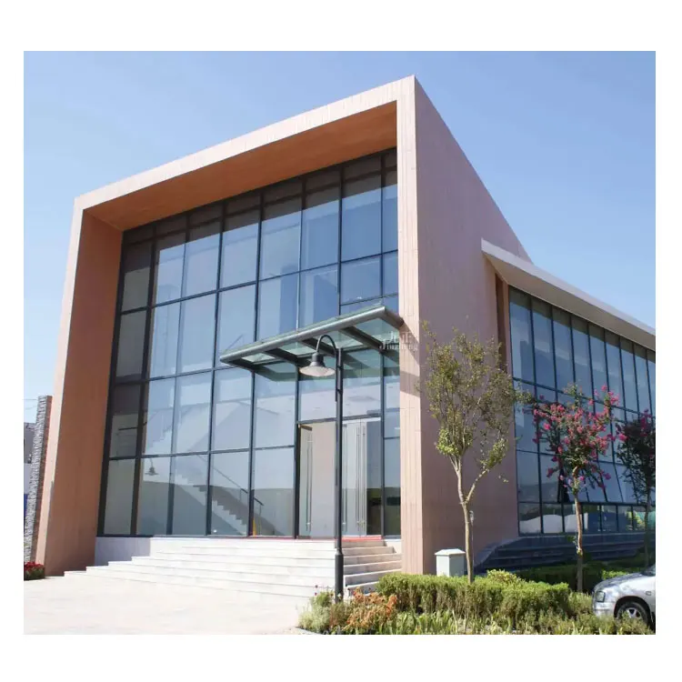 Cheap Exterior Cladding Facade Glass Curtain Wall Tempered Glass Panel Aluminum Profiles Spider Curtain Wall