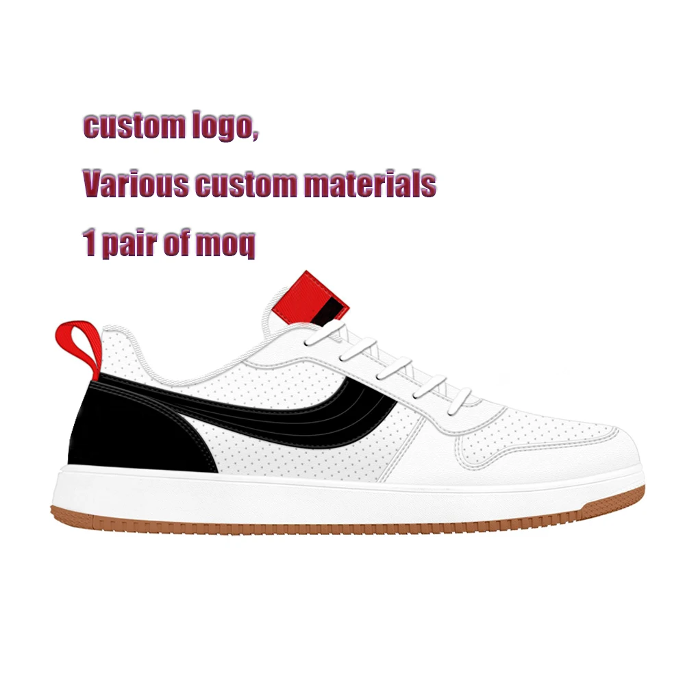 Custom Factory Skateboard Trainers Snikes White Fashion Sport Snickers Basketball Sneakers Shoes For Men