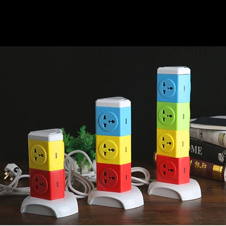 
16 amp 3 layer tower extension board spike guard with 6 sockets power board 