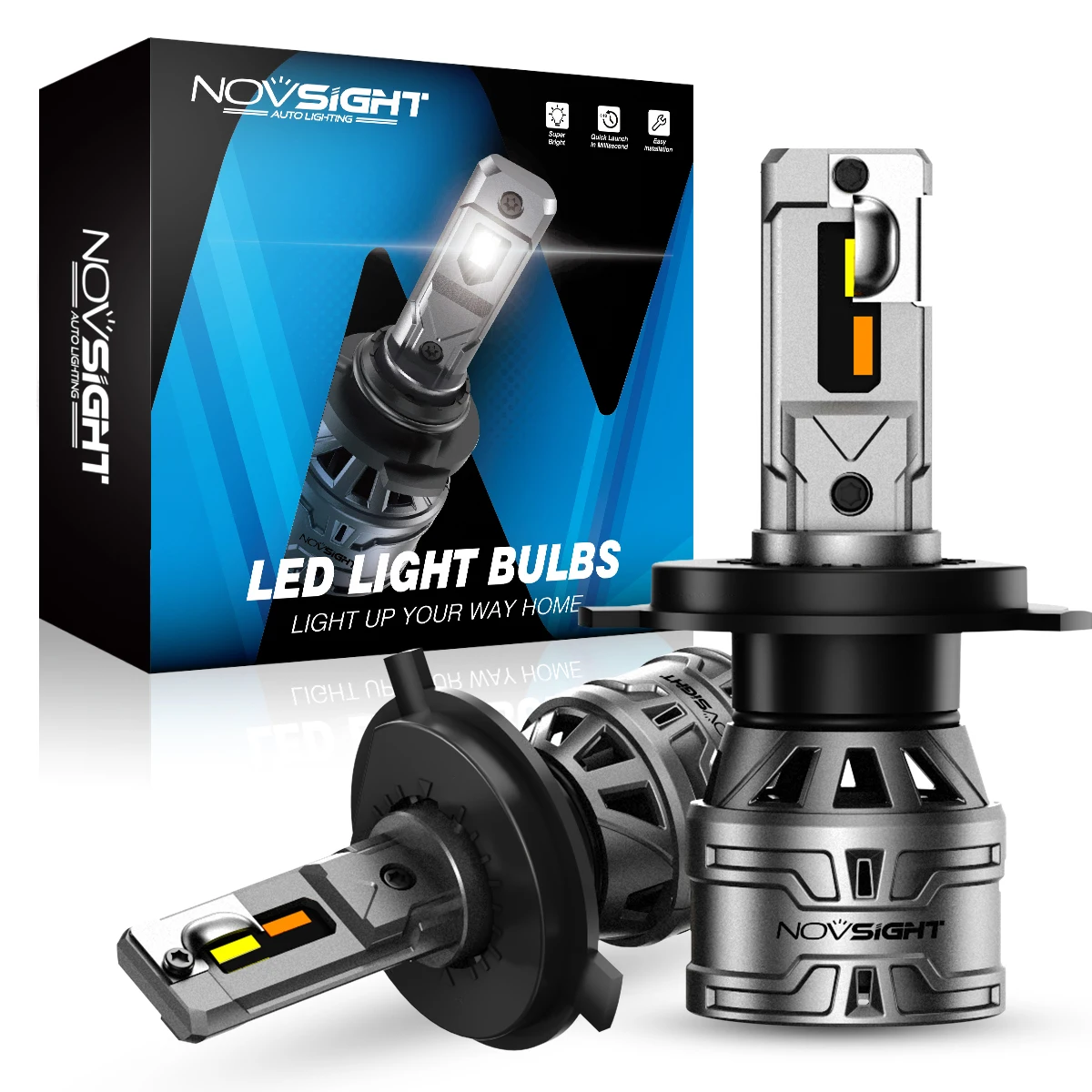 Novsight N61T tri/dual color 3000k 4300k 6500k 5530 светодиодные чипы 9005 h1 h13 h4 h7 h11 Светодиодная лампа для