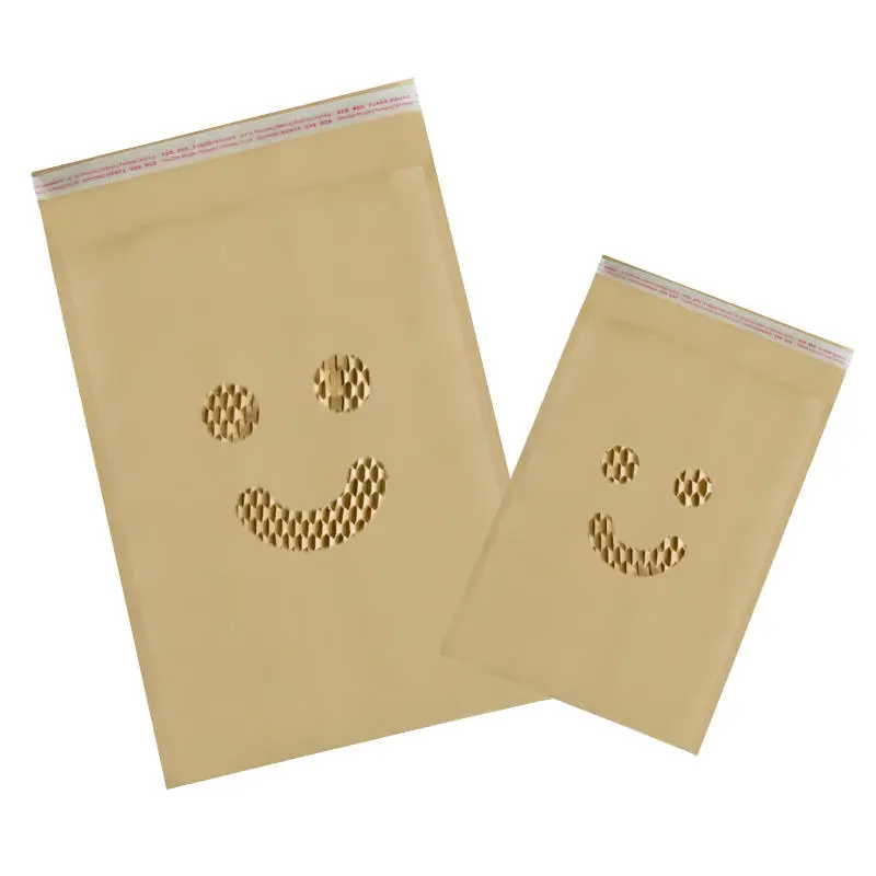 Honeycomb Cushion Courier Mailer Padded Shipping Custom Logo Eco Friendly Corrugated Kraft Paper Bubble Envelopes Mailing Bags