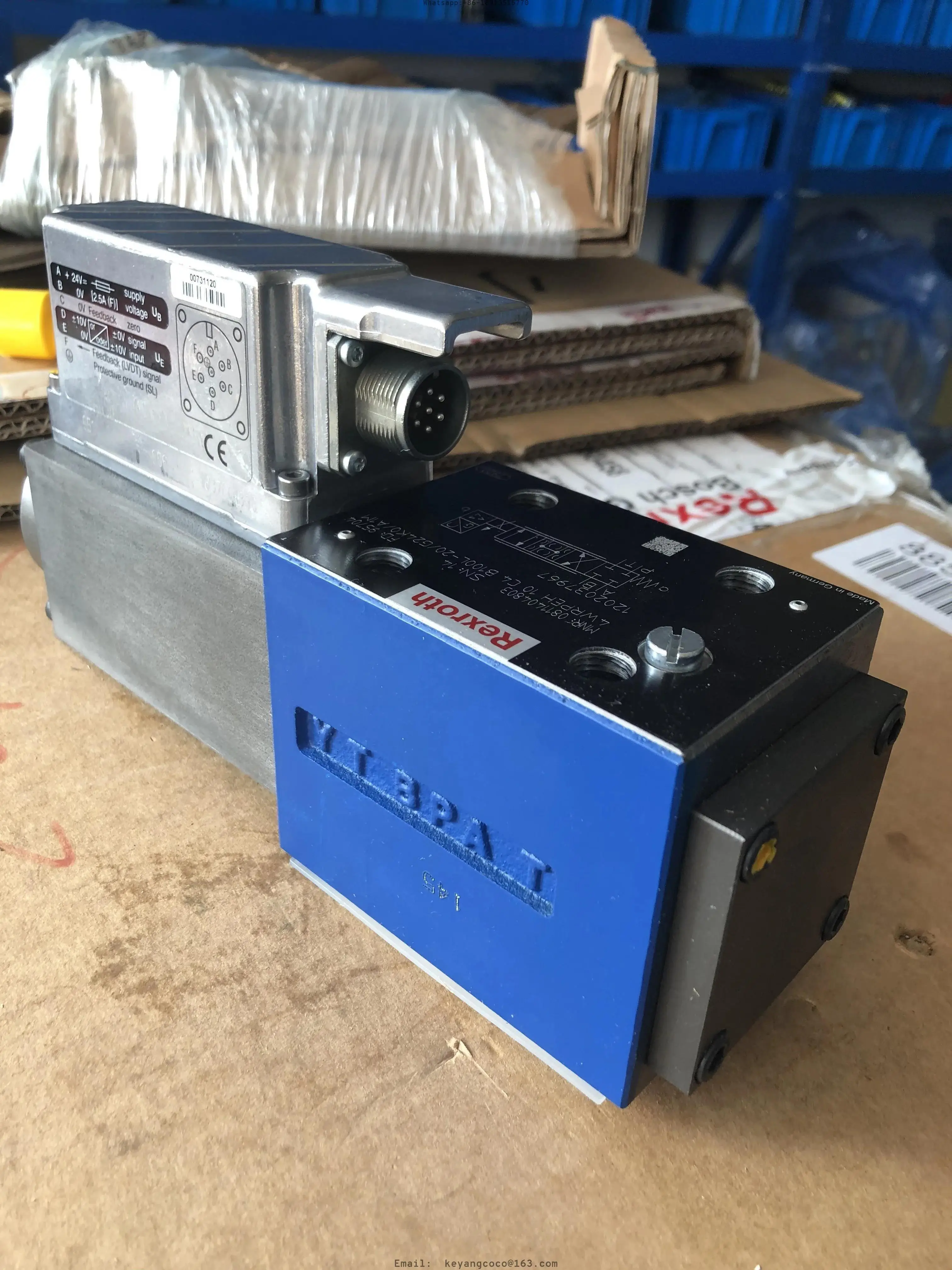 Rexroth MNR: 0811404803 4WRPEH 10 C4 B100L-20/G24K0/A1M Hydraulic servo valve 4WRPEH10C4B100L-3X/M/24A1