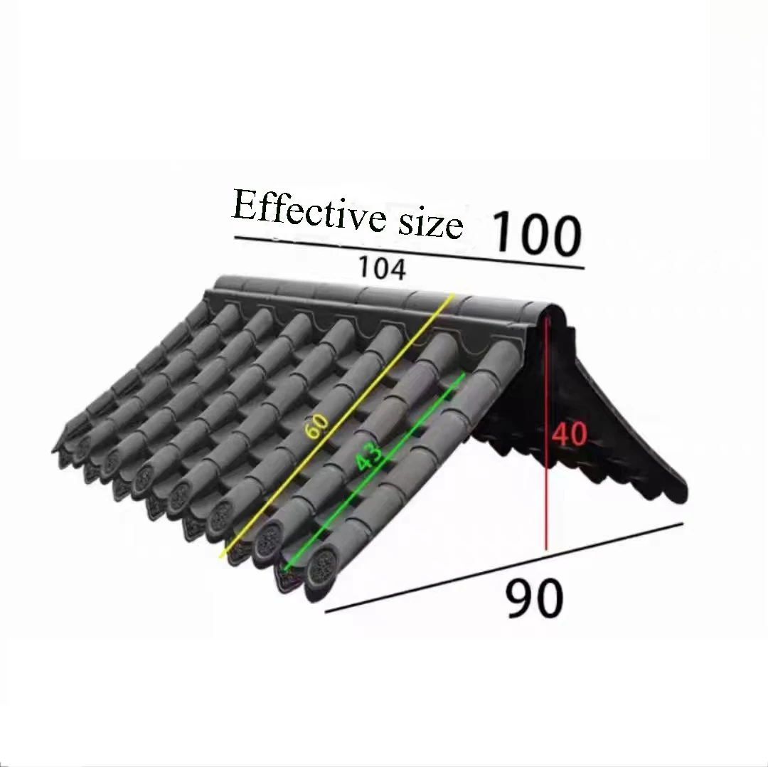 Korean roof cover lightweight cheap house roofing material Chinese traditional roof tile pvc