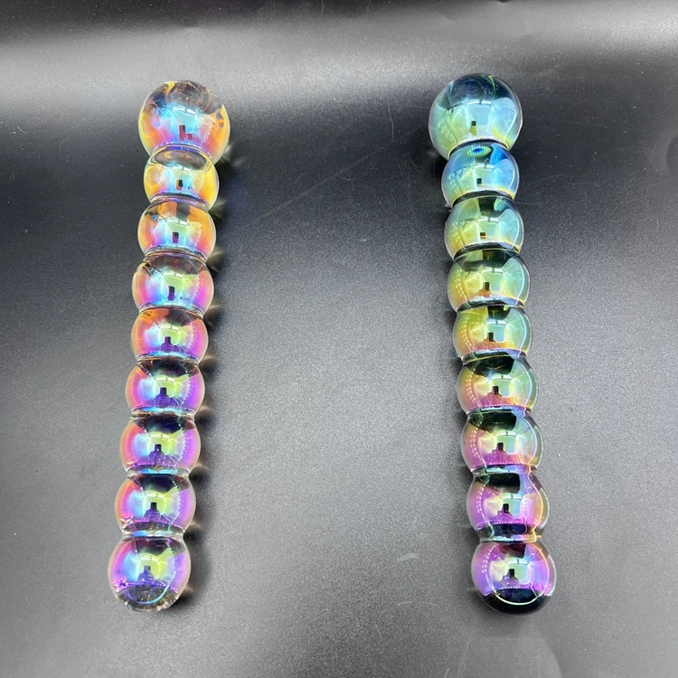 Customized Safty Erotic Products Silver Plating Crystal Glass Dildo