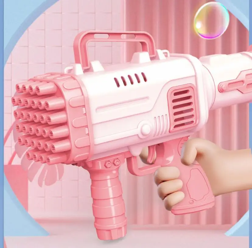 2023 New Promotional Gifts 32 Holes Rocket Boom Bazooka Bubble Machine Bubble Gun Toys For Adults Children