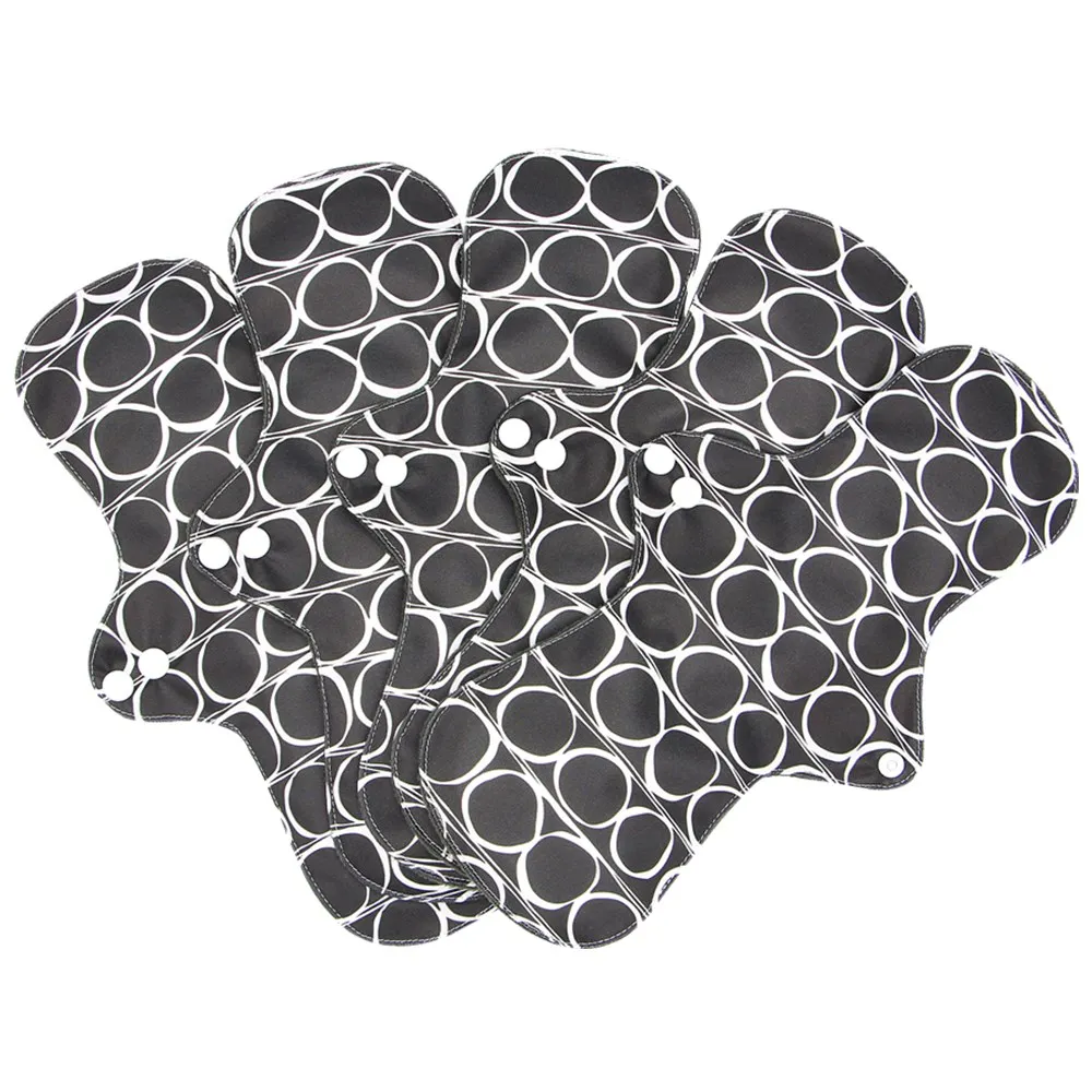 Asenappy OEM, оптовая продажа, гигиенические прокладки многоразового использования из бамбукового угля, салфетки из переработанной ткани