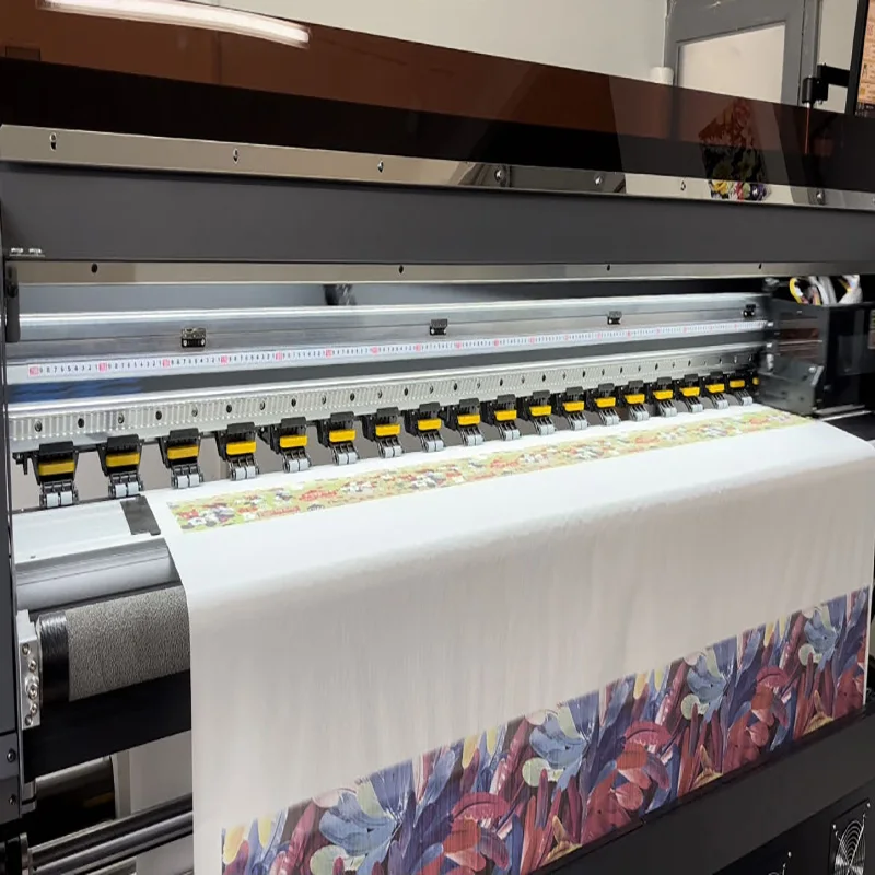 Industrial Digital Thermal Sublimation Printing Machine Sublimation Printer with Air-heat Dryer for T-shirt/ Carpet/ Swimwear