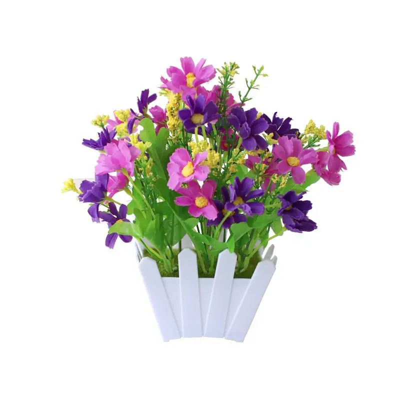 Artifical flowers daisies flowers potted plants indoor living room entrance decorative flowers and plants small bonsai