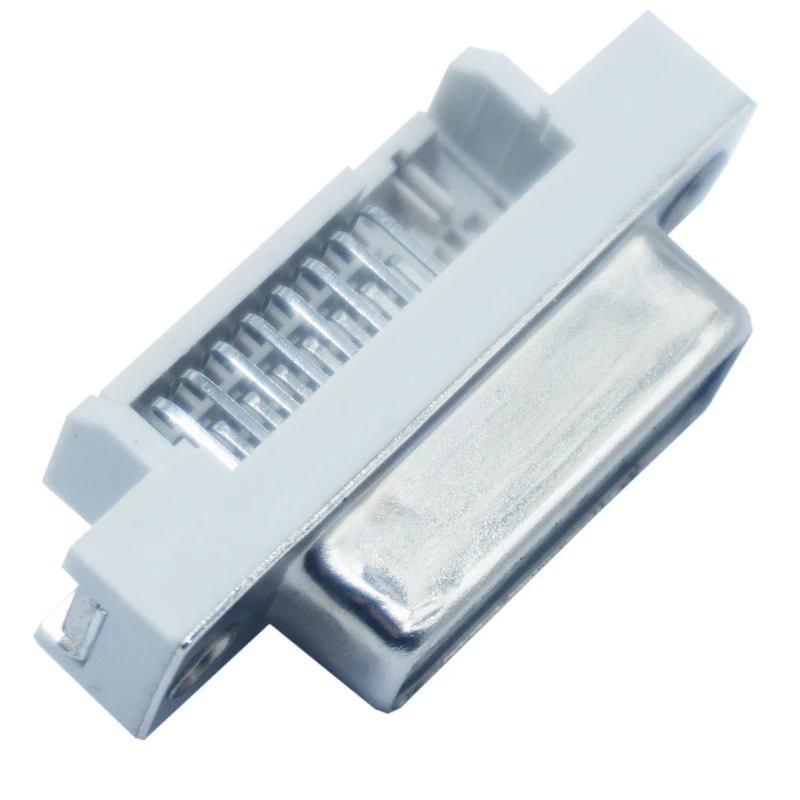 Male 24Pin Dip 90 Degree Plug Type Right Angle Computer DVI Connector