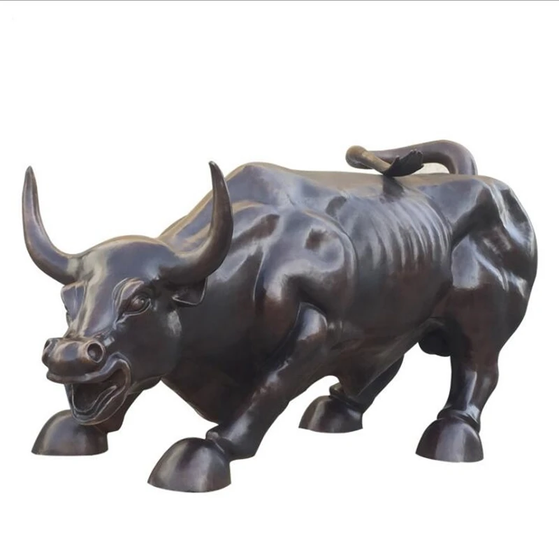 wall Street Bronze animal bull OX Statue outdoor sculpture