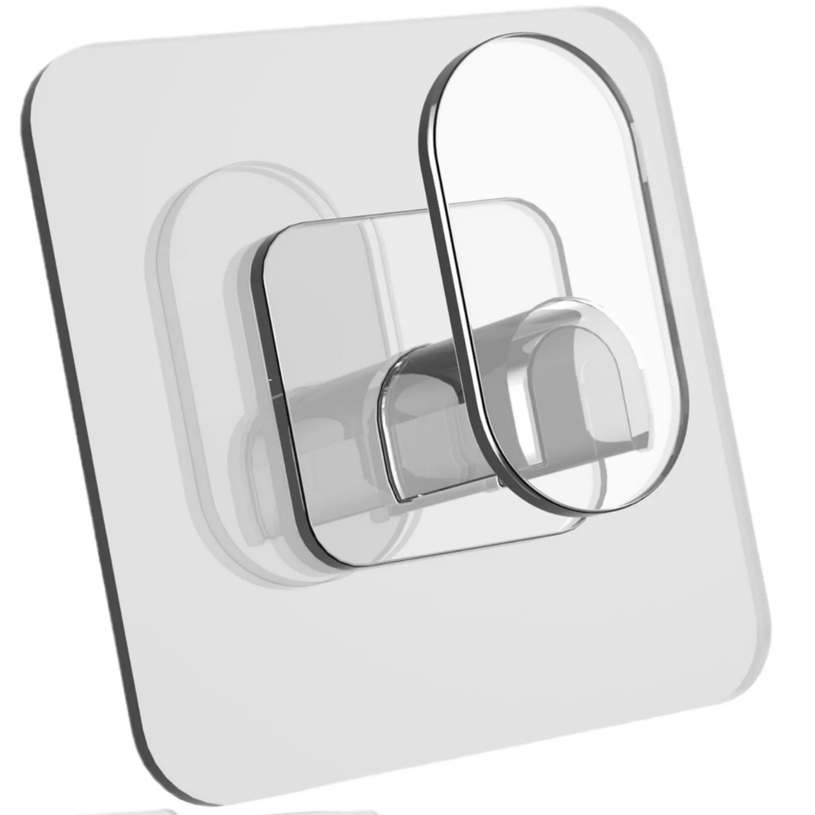 10 Packs Large Wall Hooks for Hanging Heavy Duty Waterproof Transparent Adhesive Wall Hooks