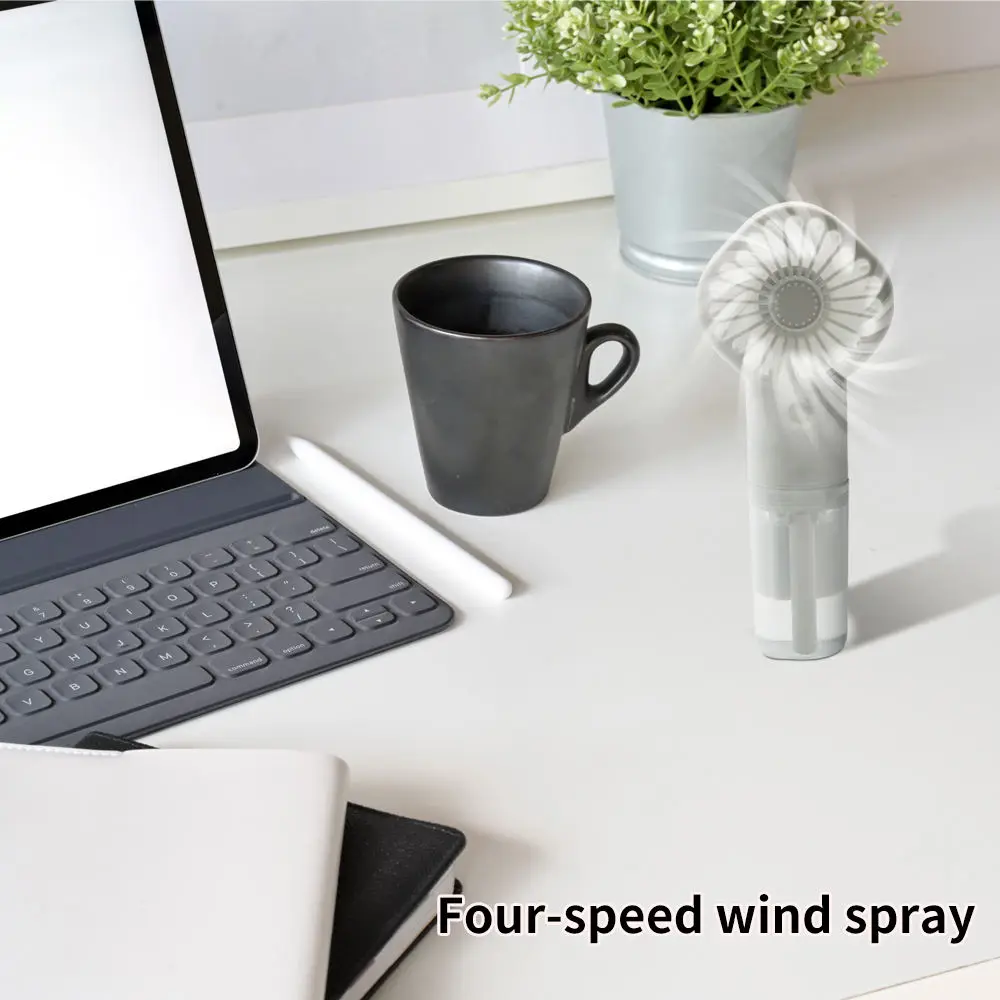 outdoor custom small usb handheld cooling mist electric standing portable hand rechargeable mini fans
