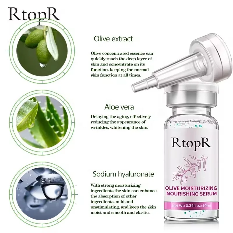 RtopR olive moisturizing nourishing serum Anti Aging Anti Wrinkle Whitening Organic Firming Skin Care Serum
