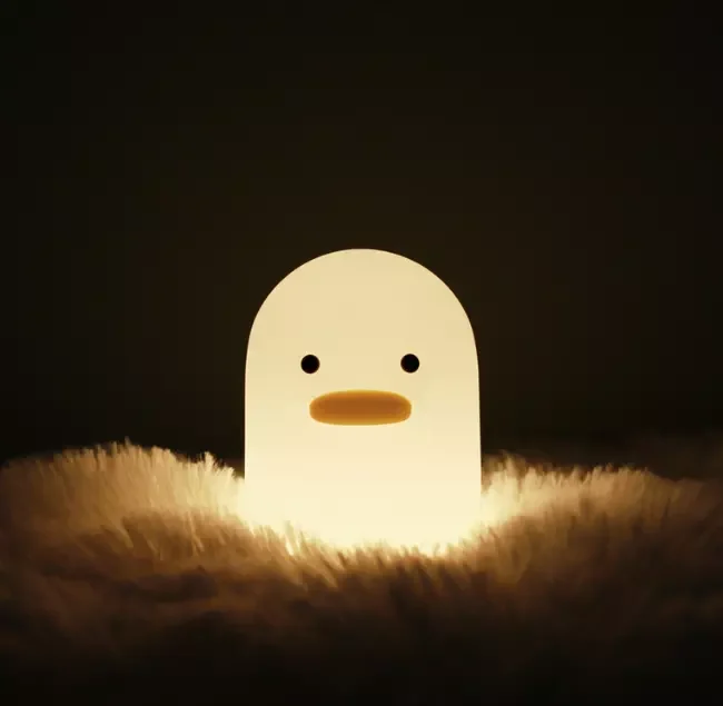 Duck Shape Kids Touch Lamp Indoor Children Night Soft Silicon Night Light