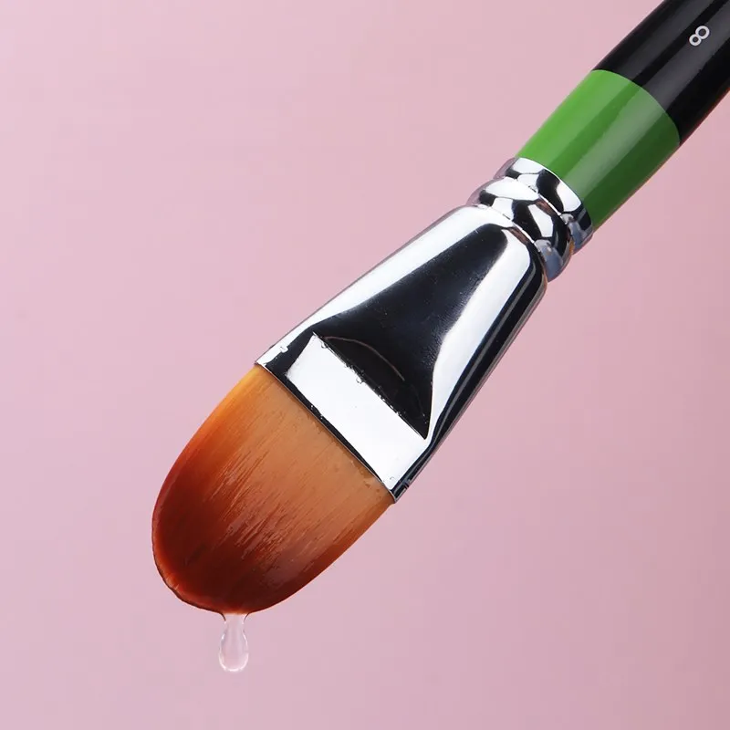 Wood Handle Nylon Painting Brushes Set for Artist Oil Acrylic Painting Drawing Water Color oil painting Body Face