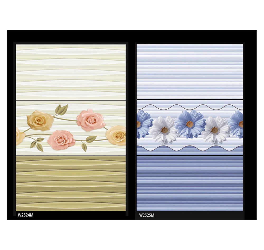 Toilet ABC Wall Ceramic Tile Bathroom Blue and White Ceramic Tiles