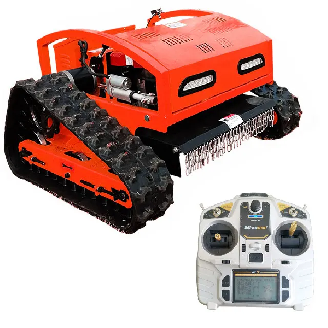 Home Use 7.5HP  Mini Gasoline Remote Control Electric Battery Robot Lawn Mower Mini Automatic Crawler Lawn Mower