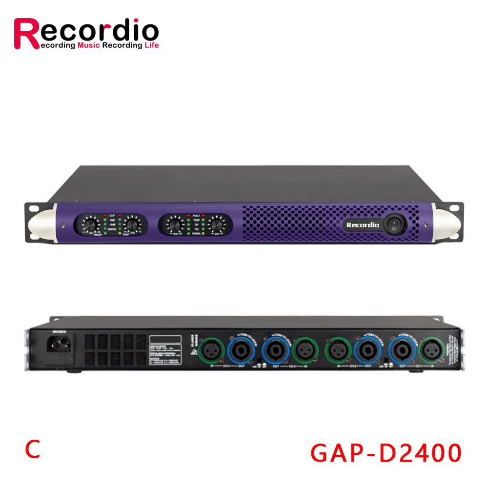  GAP-D2400 Professional 600W * 4 усилитель мощности 1U класса d