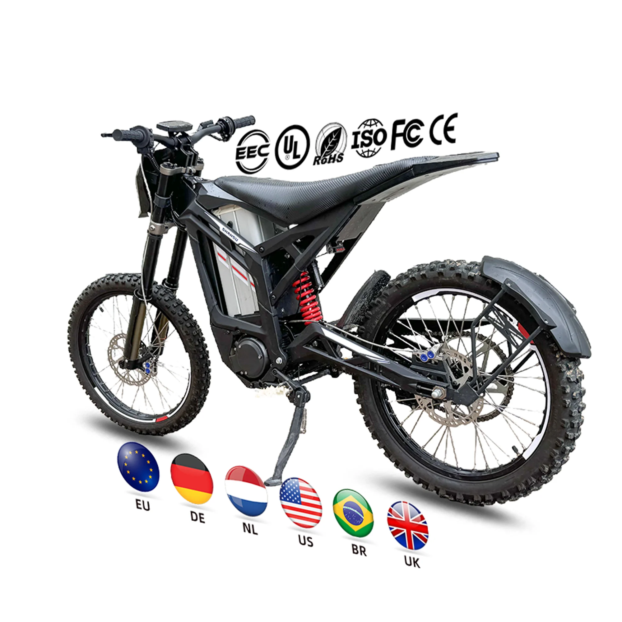 Off Road Electric Mountain Bike 72V100AH 8000W stealth bomber Fat Tire Electric Bicycle