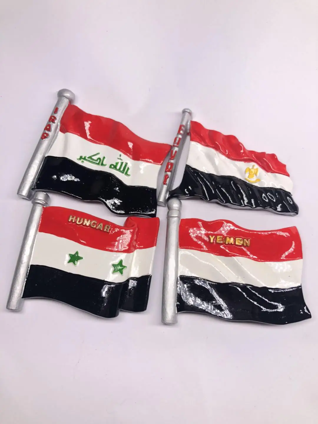 Wholesale custom hand-painted world tourist souvenirs national flag shape fridge magnet