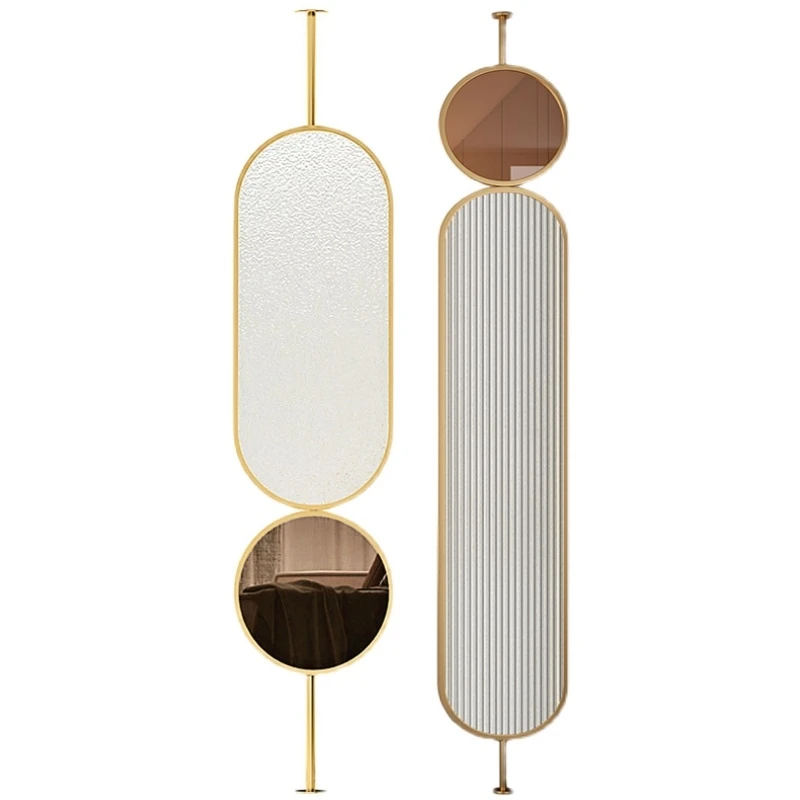 Modern Glass Room Divider Decoration 304 Stainless Steel Divider Room Partition Design For Living Room