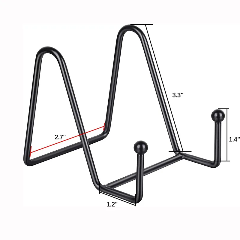 Metal Plate Stands for Display Picture Frame holder Stand Decorative Plate Book Photo Easel