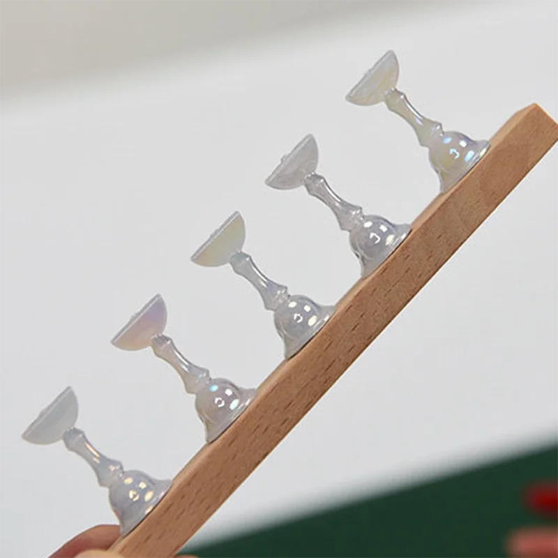 Gold Sliver Nail Art Showing Shelf Nail Practice Base False Nail Tip Display Holder Manicure Stand
