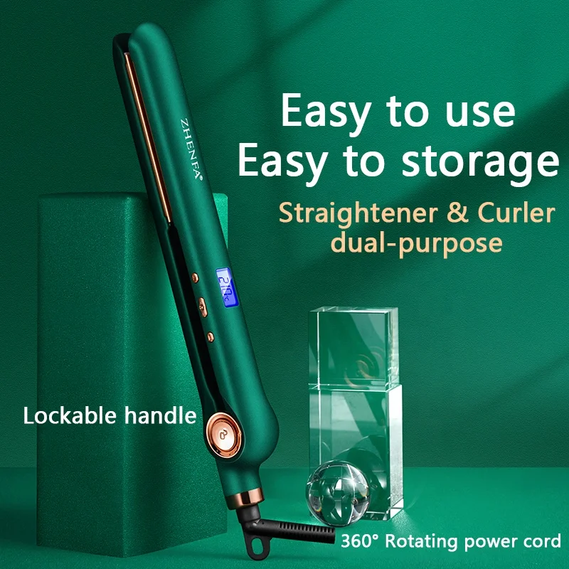 Ионный уход за красотой керамический плоский утюг Oem нано титановый выпрямитель для волос