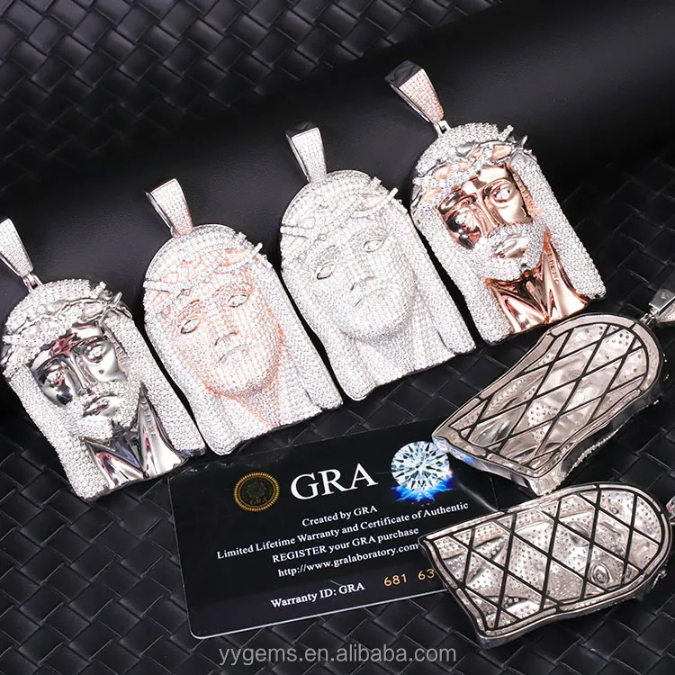 Fashion Jesus Pendant S925 Silver Hip Hop Rapper Pendant For Necklace VVS Moissanite Diamond Jesus Pendant