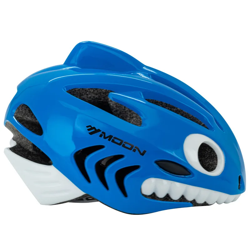 MOON 2022 новый шлем с голубыми рыбками из поликарбоната и пенополистирола защитный мультяшный для катания на коньках детей