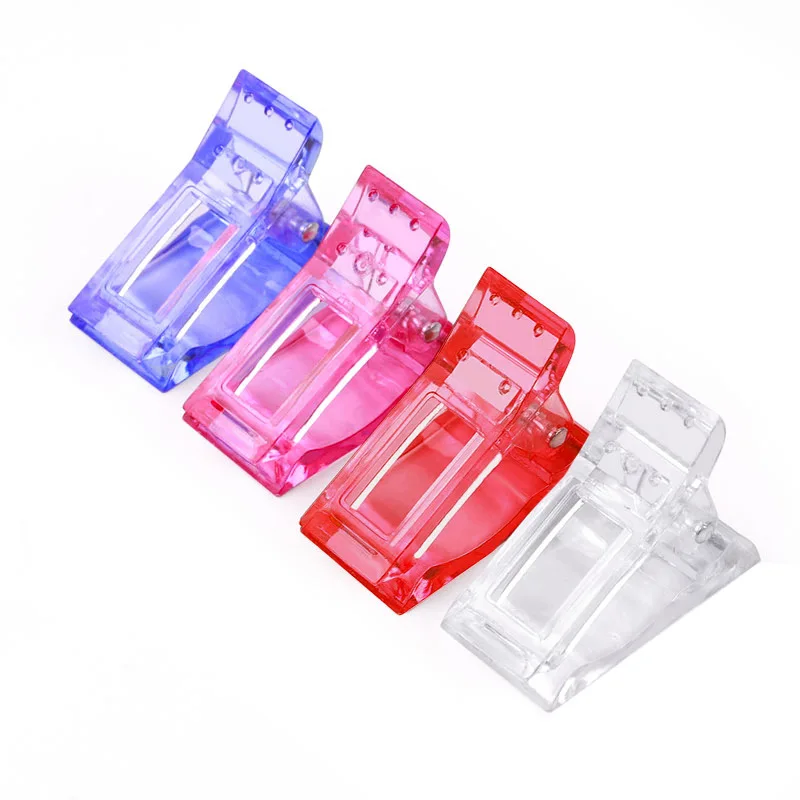 Transparent Nail Art Clips Gel Polish Fixed Extension Fingernail Building Tips Plastic Clamps Manicure Tools Nail Clip