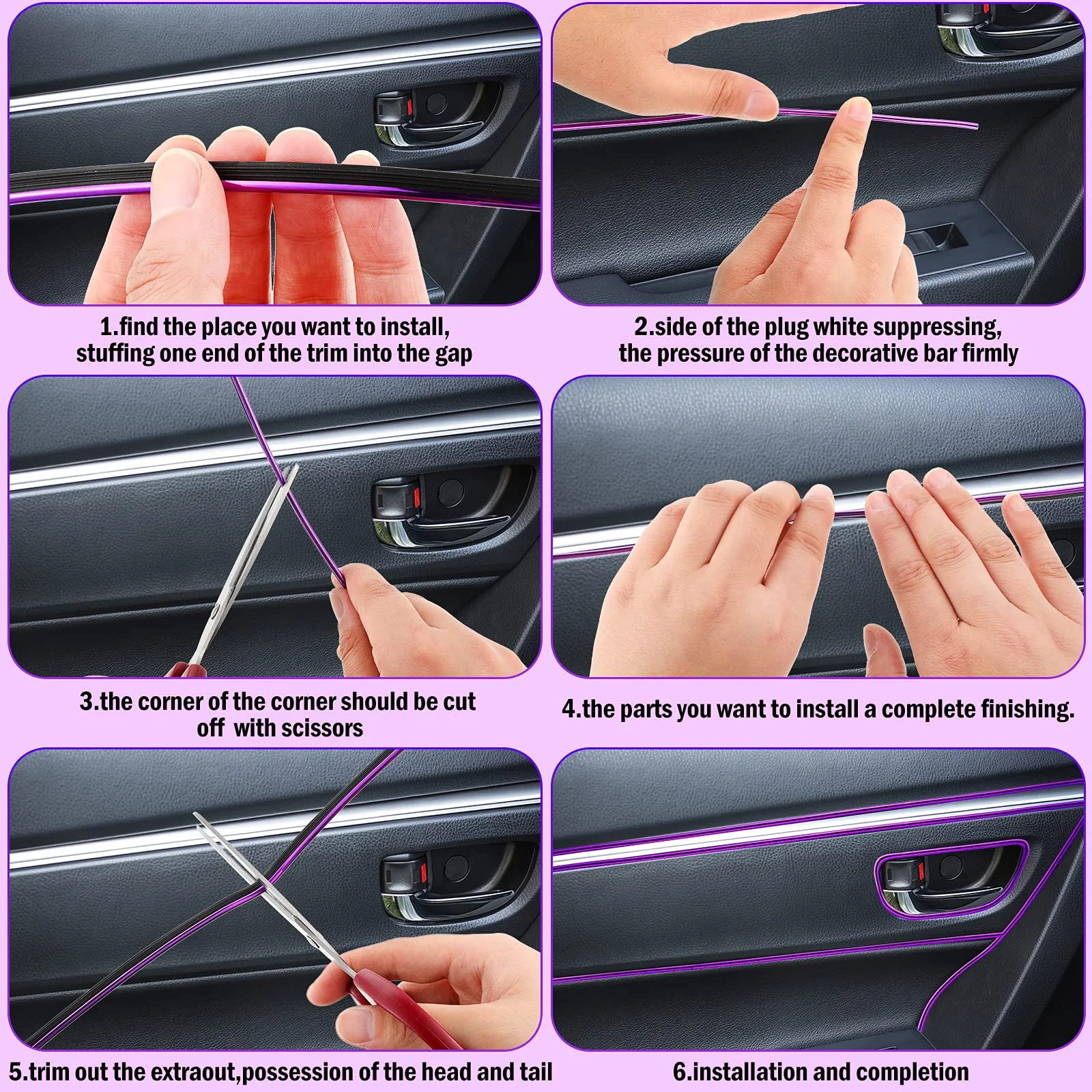 32ft EL Car Styling Cold Light Ambience Lamp Line Car Lights Neon Car LED RGB Neon Interior Atmosphere Light Strip