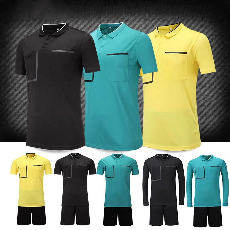 Hot selling football referee uniform sportswear set Customized football referee sportswear