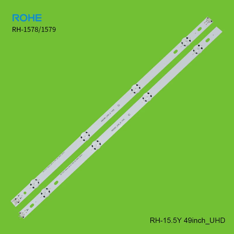 Светодиодные полосы подсветки для телевизора ROHE RH-1578 RH-15.5Y 49 дюймов _ UHD A_TYPE led_array_ rev0.1 4 светодиода 3 В подходит