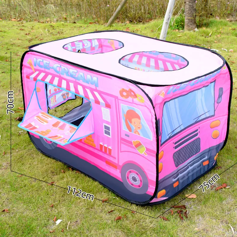 Открытый складной детский игровой домик большой автобус игрушка палатка игра всплывающая полиция детская машина
