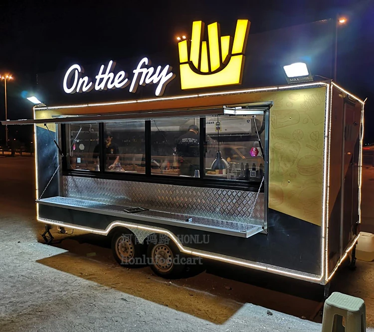  Food trailers fully equipped fast food kitchen equipment concession